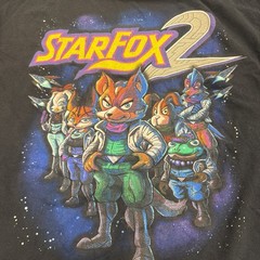 Star Fox 2 Shirt Men Size XL Black Nintendo Gaming Gamer Video Games Think Geek