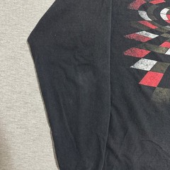Oakley Y2K Checkerboard Vortex Spiral Graphic Long Sleeve Tee Faded Black Small