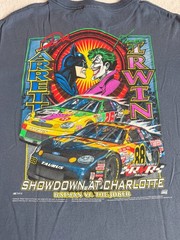 Vintage 1998 Batman Joker NASCAR Showdown Charlotte Tee XL USA