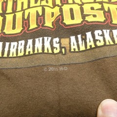 Harley-Davidson Alaska Shirt Mens Medium Brown Farthest North Outpost Graphic