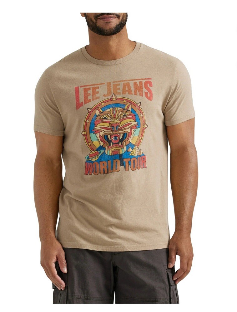 LEE Men’s Size 2XL Graphic T-Shirt Tee Short Sleeve ‘Lee Jeans World Tour’