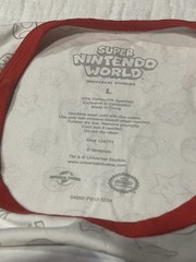 Universal Studios Super Nintendo World Toad Ringer Tee Crew Neck White/Red L