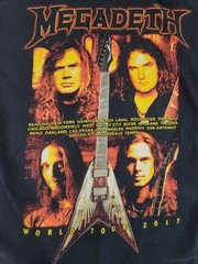 Megadeth Dystopia World Tour 2017 Graphic Tee Adult Size M Concert T-Shirt Used