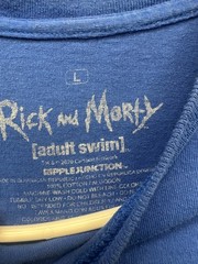 Adult Swim T Shirt Mens Large Blue Cotton Rick And Morty Ripple Junction Graphic