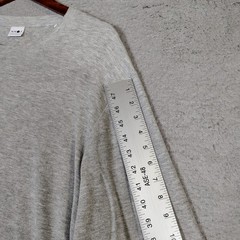 NN07 No Nationality Tee Men’s L Heather Gray Waffle Knit Crew Neck Long Sleeve