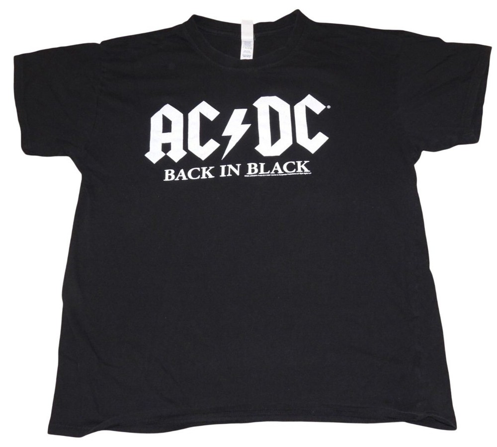 AC/DC Back in Black 2016 Rock or Bust Double-sided Concert Tour Shirt Size Large