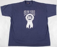 Vintage 1980s Team Nass 100% Pure USDA Ribbon Graphic Single Stitch Men’s XL