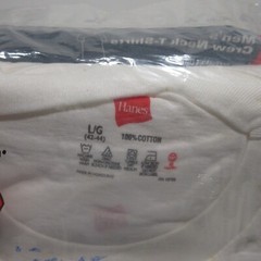 2 Packs Hanes Crew Neck T Shirt Undershirt Large White 3 Pack Tagless Cotton