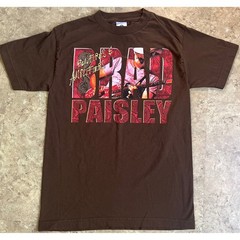 Vtg Brad Paisley Bonfires & Amplifiers 2007 Tour Shirt Mens Small Brown Concert