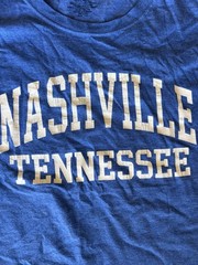 MV Sport Men’s XL Blue Crew Neck Short Sleeve Nashville TN Graphic T-Shirt
