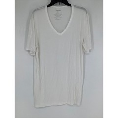 Tommy John Men’s XL White Second Skin Stay Tucked Deep V-Neck Undershirt C8-4