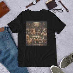 Funny Cats and Dogs Playing Poker Pet Lover Card Game t-shirt