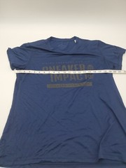 Adidas creator tee XL Women Spell Out Blue sneaker impact logo T-shirt..#16070