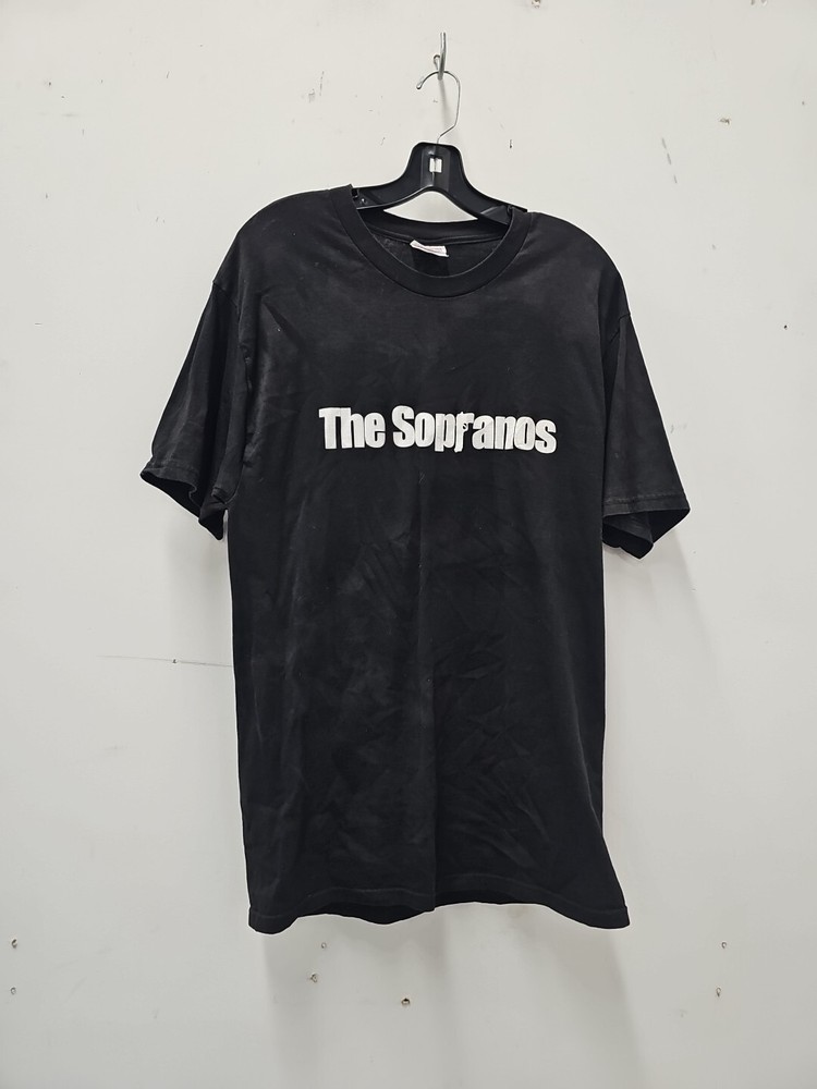 Vtg The Sopranos Men Black T Shirt TV Show Promo Tony T-Shirt Large