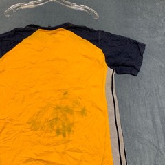 U.S. Polo Assn T-Shirt Mens Medium Yellow Navy Graphic Print Casual Crew Neck