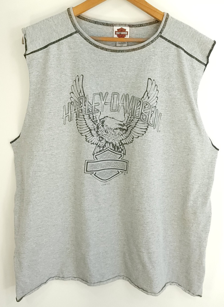 Birmingham AL Riders Harley Davidson Graphic T-Shirt Men’s XXL Gray Sleeveless