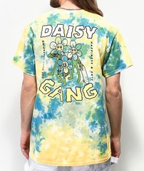 Zumiez A-Lab Happy Life Green & Yellow Tie Dye T-Shirt