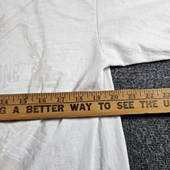 Vintage Mecca Apparel Shirt Mens Medium White Honorable Life Tonal Graphic Y2K