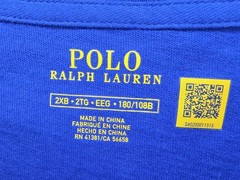 Polo Ralph Lauren Big & Tall Men’s Blue Graphic Sz 2XB POLO Logo Crew-Neck Shirt