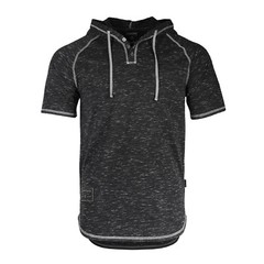 ZIMEGO Men’s Short Sleeve Hooded Henley Tee – Casual Activewear Athletic Top