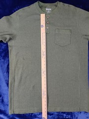 Duluth Shirt Mens XLT Green Thermal Henley Long Sleeves Heavyweight Pullover
