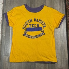VTG Champion 70s 80s South Dakota Tech Hard Rockers Reversible T Shirt Athletics