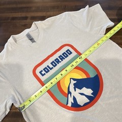 Next Level Apparel Men’s White Colorado Graphic Logo Knit Crew Neck T-Shirt S
