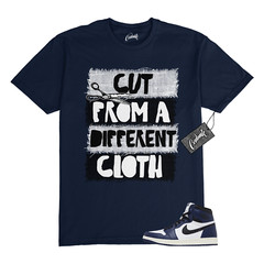 1 Midnight Navy Black White Sail Retro High OG T Shirt to Match CUT Jordan