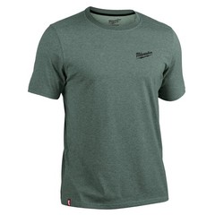 Milwaukee Freeflex Hybrid Short Sleeve Work Tee Dark Green Xl