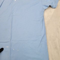 Champion Shirt Mens Large Blue Cotton Crew Classic Spellout Logo Unisex Adult*