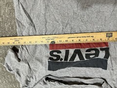 Levis Shirt Adult Medium Gray Big Logo Crew Neck Tee Men Solid