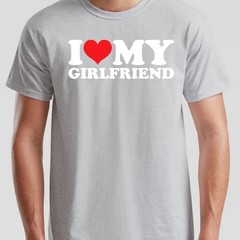 I Love My Girlfriend Heart Unisex T Shirt Family Funny Romantic Gift For Him