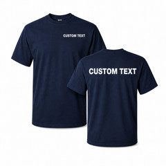 Custom Text T-Shirt Personalized Name Logo Men’s Crew Neck Tee S-5XL LOT