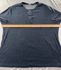 LEVI’S Strauss Henley Mens Sz XXL L/S Shirt Top Blue Thermal