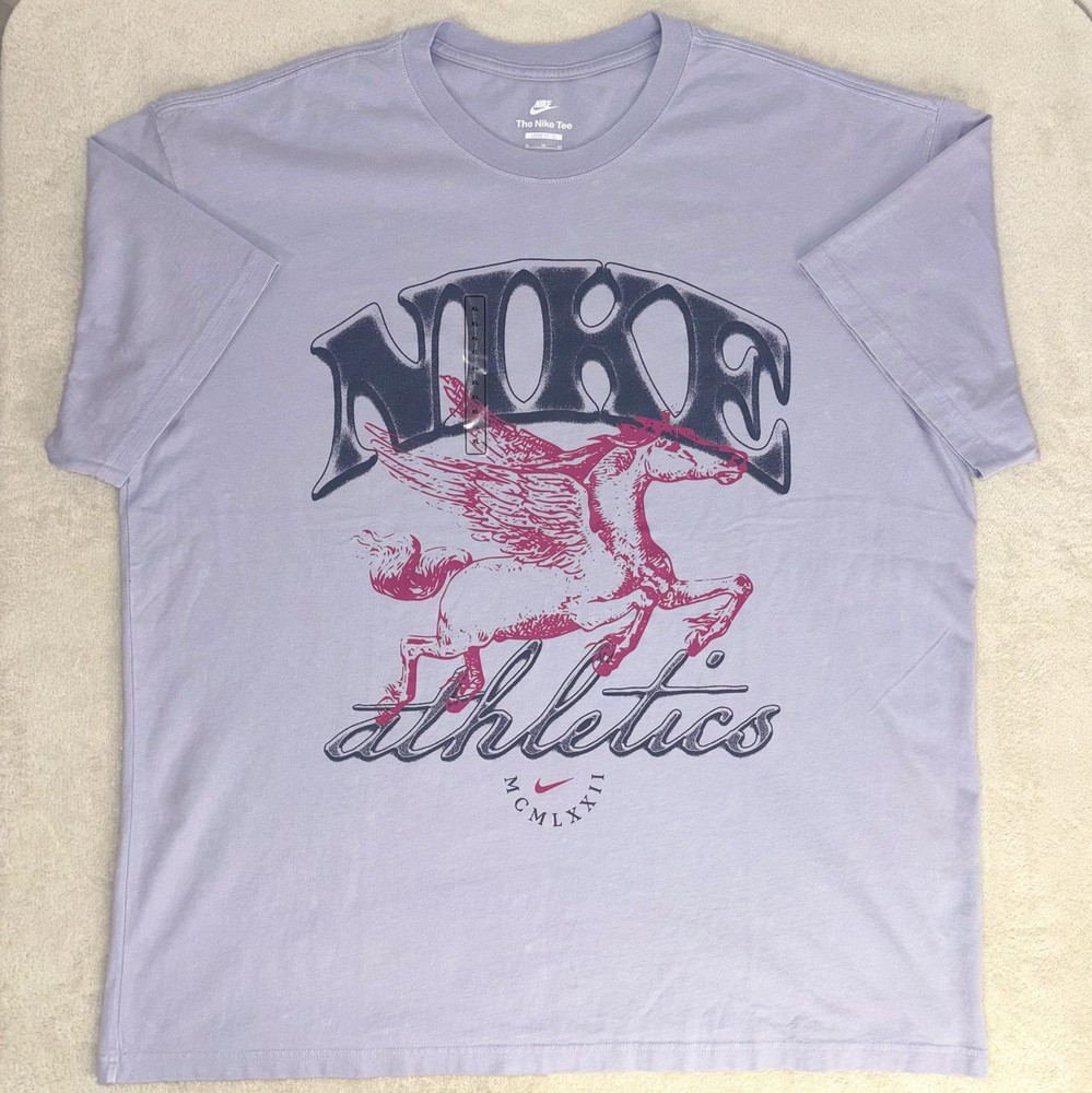 Nike Sportswear Max90 T-Shirt Ghost Lilac Mens XXL (Style:IH5070-057) Loose Fit