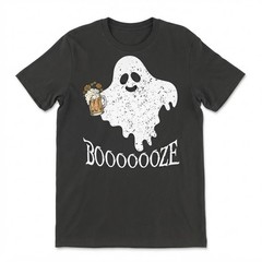 Booooze Beer Funny Halloween Costume Drinking T-shirt Tee