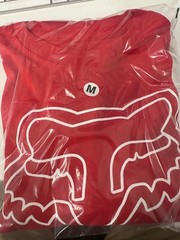 MENS RACING MOTOCROSS SKETCH LOGO T SHIRT RED LONG SLEEVES