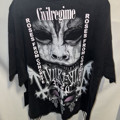 Civil Regime Large Mask On FMR Tee shirt Black NEW