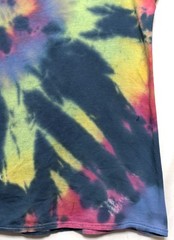 Handmade Tie Dye Spiral Pattern Multicolor Rainbow Large Shirt 21.5″ W X 28″ L
