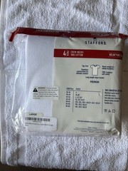 Stafford Premium Crews. 100% Heavyweight Cotton. Men’s Large. Pack Of 4