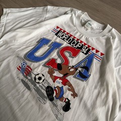 Vintage 1994 World Cup USA Soccer T Shirt XL Single Stitch Made in USA FIFA Tee