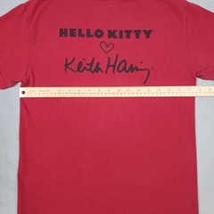 Hello Kitty Keith Haring Photo T Shirt Mens S Red Graphic Art Collab Sanrio