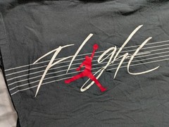 Nike Air Jordan Shirt Mens XL Black Flight Script Spellout Jumpman Wraparound