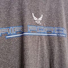 Airforce Academy T Shirt Mens Med Light Weight Short Sleeve Blue and White Logo