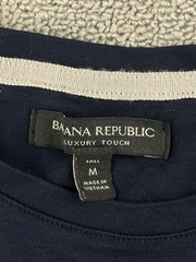 Banana Republic Long Sleeve T-Shirt Men M Tall Blue Luxury Touch Cotton Preppy
