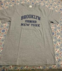 Man, Woman Brooklyn T-Shirt Cotton Grey New