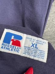 Vintage Russell Athletic Shirt Mens XL Blue Colt Logo Graphic Tee Made USA