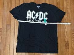 NEW AC/DC Men’s Back In Black T-shirt Tee Size XL