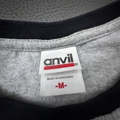 Anvil Ringer T Shirt Mens Medium Gray Retro Style Y2k 2000s Dog Puppy Lover