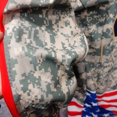 Vintage Wildcats Shirt Mens LARGE Green Blue Camo USA Flag RCDS Hockey Oversized